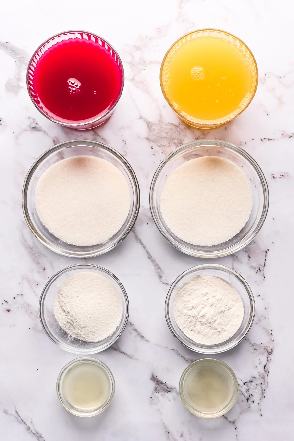 Bovenaanzicht van pate de fruit-ingrediënten.