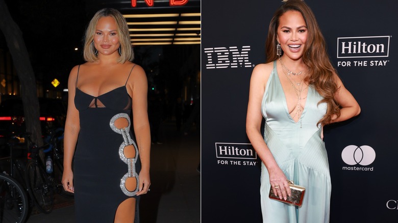 Chrissy Teigen voor en nadat ze Ozempic gebruikte om af te vallen
