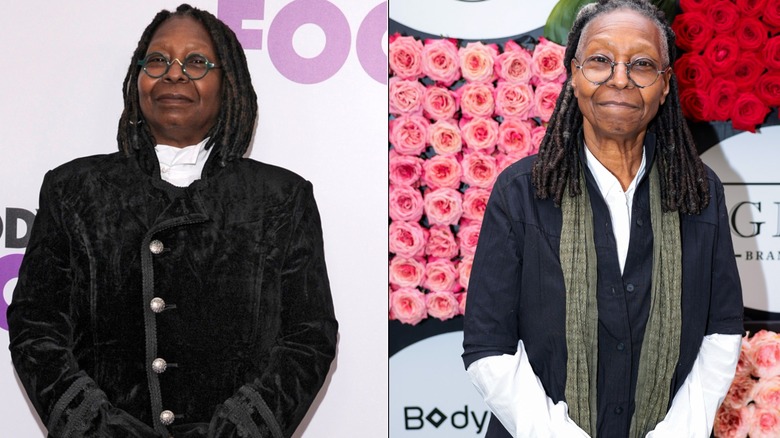 Whoopi Goldberg voor en na het afvallen met een GLP-1 medicijn
