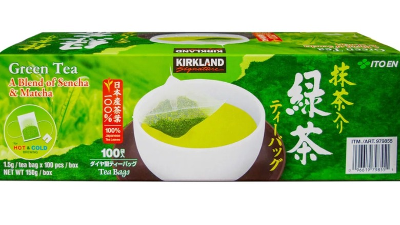 Kirkland kenmerkende groene theezakjes