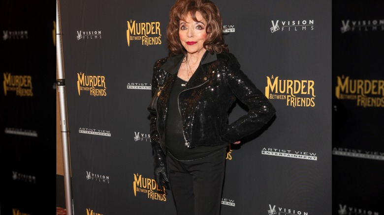 Joan Collins bij de vertoning voor een filmevenement uit 2026