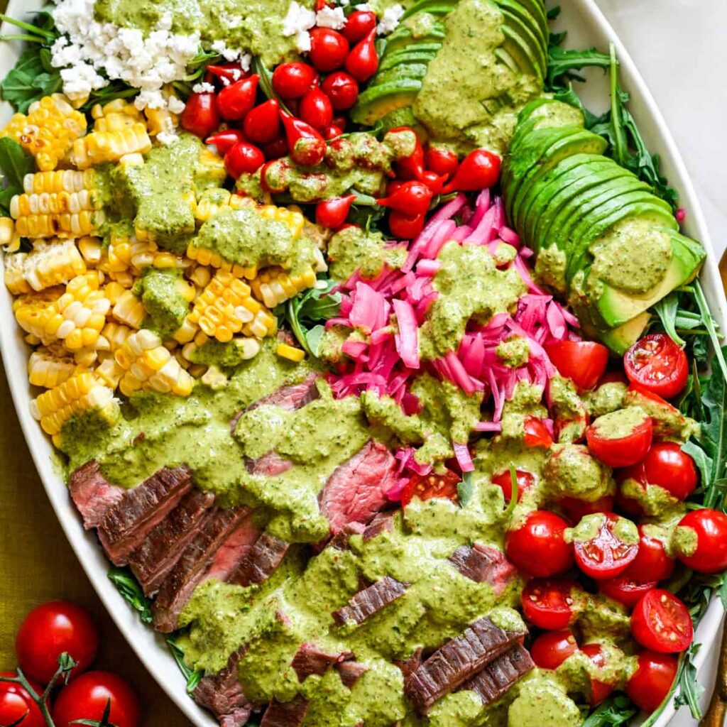 Chimichurri-biefstuksalade