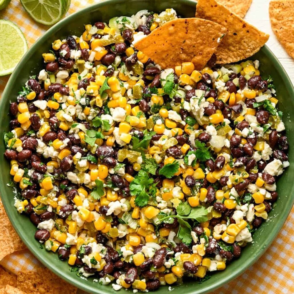 Zwarte Bonen Feta Maïs Dip