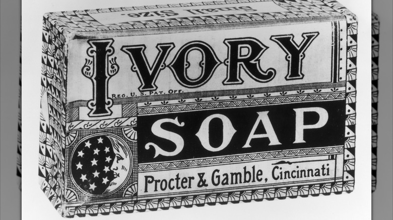 Een advertentie voor Ivory Soap van Procter and Gamble, circa 1879