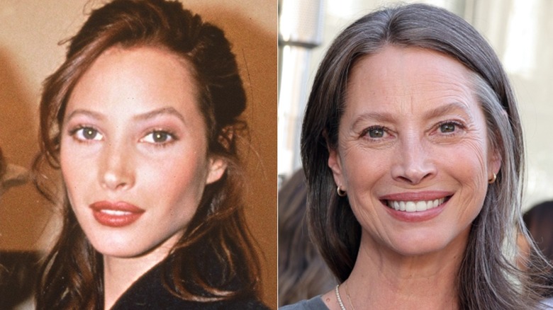 Christy Turlington toen ze rookte in de jaren negentig en decennia later als niet-roker
