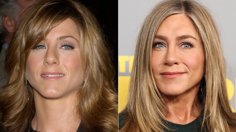 Jennifer Aniston toen ze nog rookte en twintig jaar later nadat ze ermee stopte