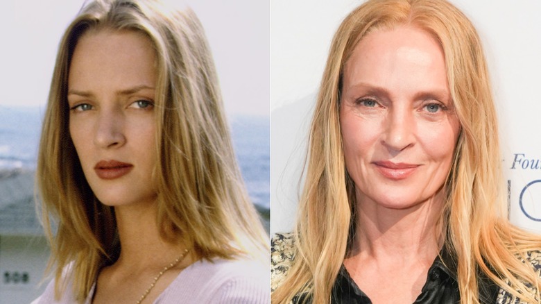 Uma Thurman voordat ze stopte met roken en jaren daarna overwon ze de rookgewoonte