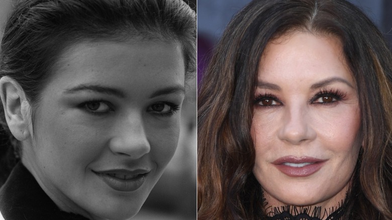 Catherine Zeta-Jones toen ze rookte en decennia later nadat ze stopte met het gebruik van sigaretten